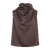 Ellinor Top Black Coffee XL Satin watefall top 