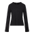 Lila Sweater Black S Viscose knit LS sweater 