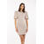 Keiyaa Dress Sand L Dress with puffed sleeves 