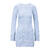 Leni Dress Blue L Short sequin glitter dress 