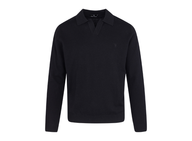 Adebayo Sweater Black S Merino knit polo pique 
