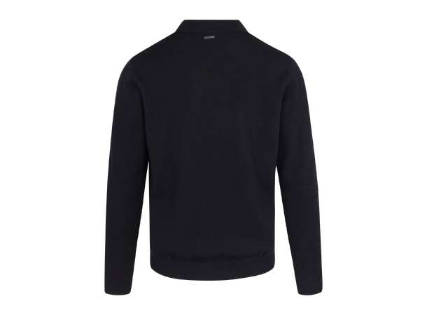 Adebayo Sweater Black S Merino knit polo pique 