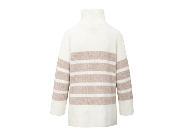 Arla turtleneck Cream S Striped alpaca turtleneck 
