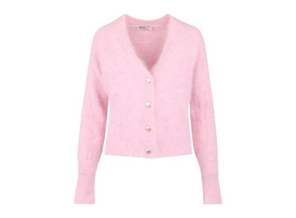 Birdie Cardigan Light Pink S Fury fluffy cardigan w/UP logo buttons 
