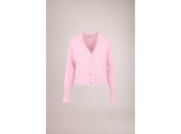 Birdie Cardigan Light Pink S Fury fluffy cardigan w/UP logo buttons 