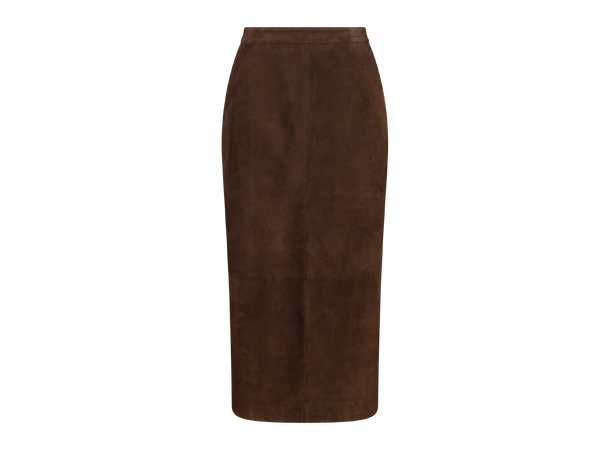 Brianna Suede Skirt Chocolate Brown S Goat suede maxi skirt 