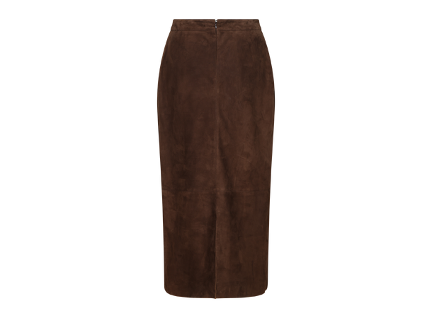 Brianna Suede Skirt Chocolate Brown S Goat suede maxi skirt 