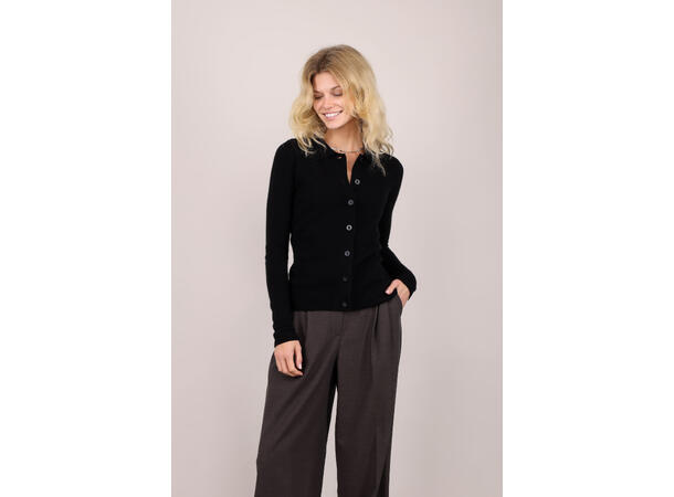 Chivas Cardigan Black XL Cashmere cardigan with pearl buttons 