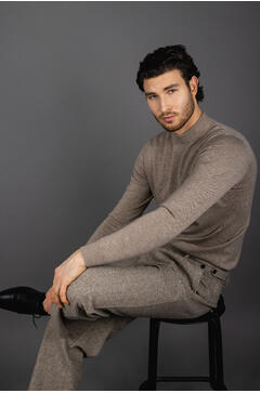 Dutta Pants Herringbone wool pants