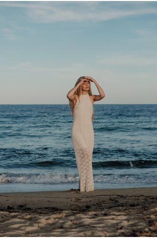 Frida Dress Halter-neck crochet dress