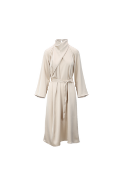 Garbo Dress LS satin dress with twist