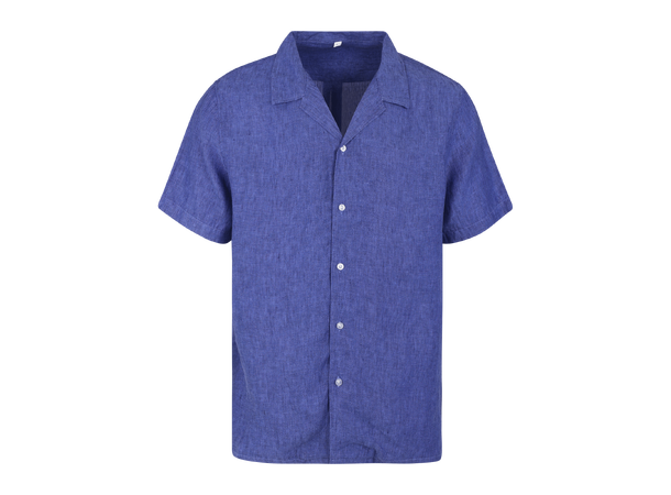 Giuseppe SS Shirt Blue M Camp collar SS linen shirt 