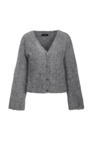 Hannah Cardigan Furry mohair cardigan