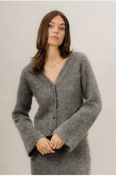 Hannah Cardigan Furry mohair cardigan