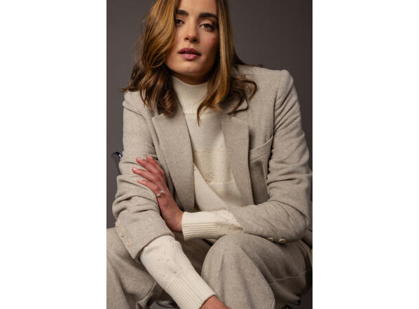 Hera Blazer Sand M Oversized wool blazer 