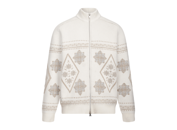 Herbie Cardigan Cream M Chunky merino pattern cardigan 