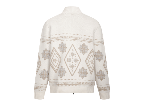 Herbie Cardigan Cream M Chunky merino pattern cardigan 
