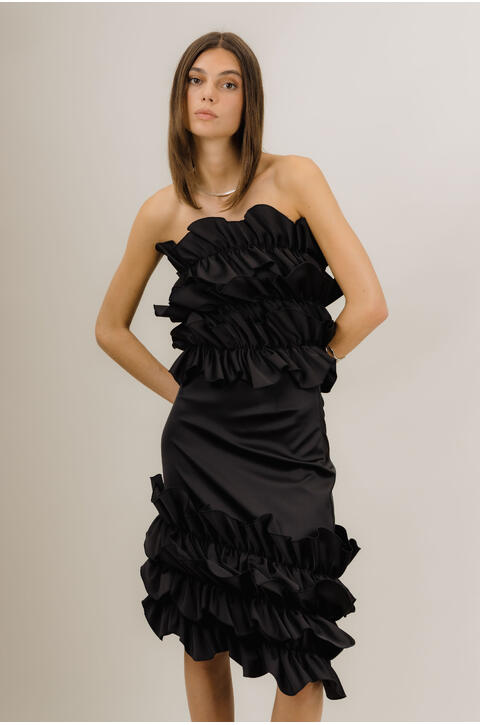 Juliet Skirt Satin ruffle skirt