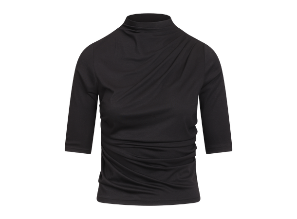 Lorie SS Top Black XL Gathered modal top 