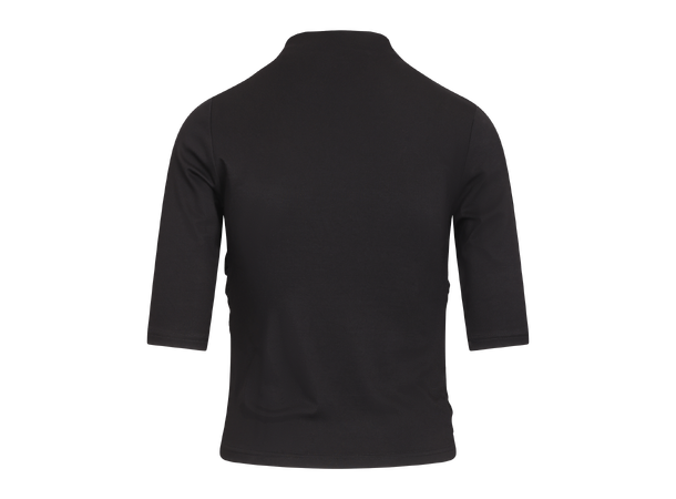 Lorie SS Top Black XL Gathered modal top 