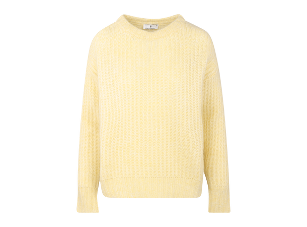 Majken Sweater Light Yellow S Loose crewneck 