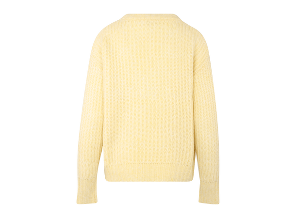 Majken Sweater Light Yellow S Loose crewneck 