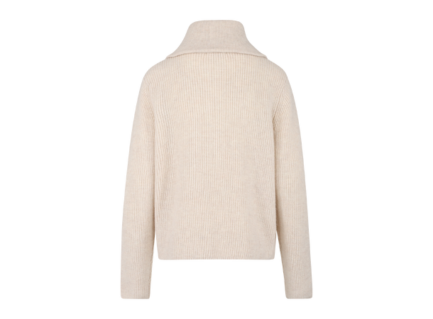 Norma Cardigan Light sand melange M Wool zip cardigan 