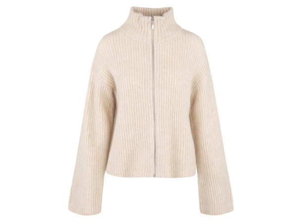 Pandora Cardigan Light Sand M Mohair zip wool cardigan Pandora Cardigan Light Sand M Mohair zip wool cardigan