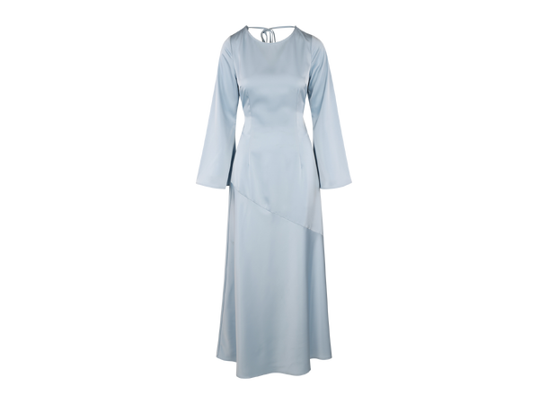 Sanne Dress Light Blue XL Satin dress with open back 