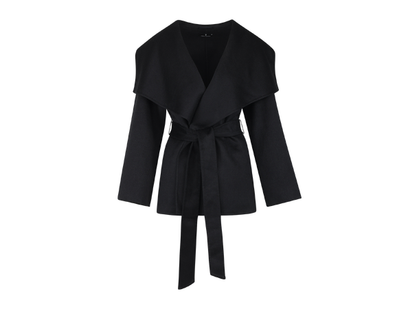 Xena Jacket Black M Short wool wrap jacket 