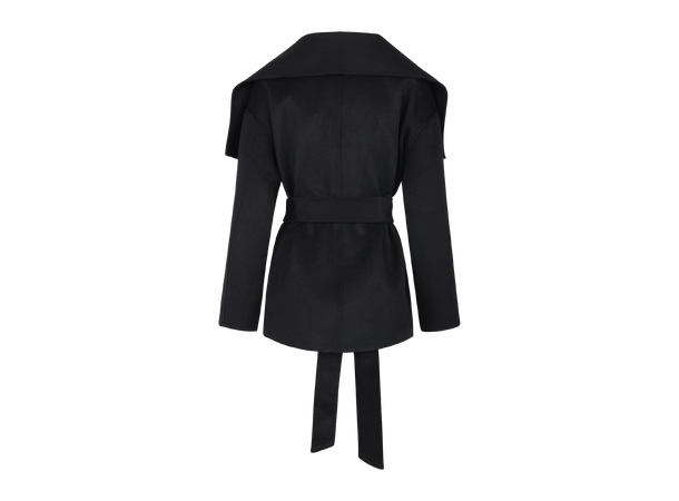 Xena Jacket Black M Short wool wrap jacket 