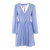 Claudia Dress Vista Blue S V-neck open back mini dress 