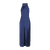 Rikki Dress Dark Navy L Satin twisted neck long dress 