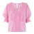 Caressa Top Sachet Pink S Crinkle cotton blouse 