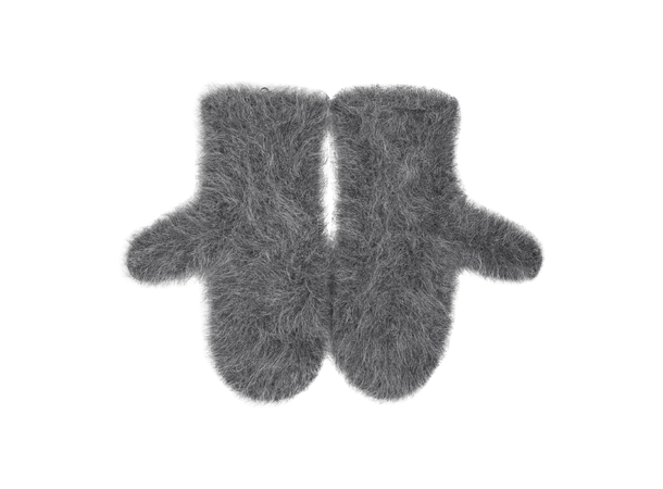 Aba Mittens Charcoal One Size Fury fluffy alpaca mittens 