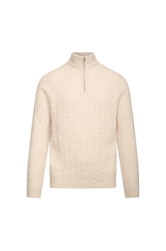 Edward Half-zip Cable half-zip wool sweater