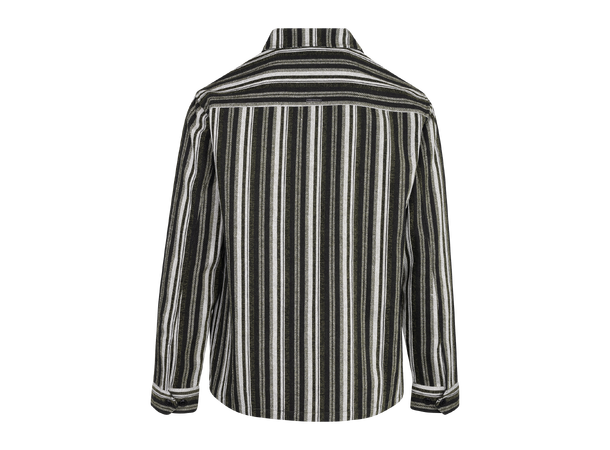 Gedda Overhirt Olive L Velvet striped overshirt 