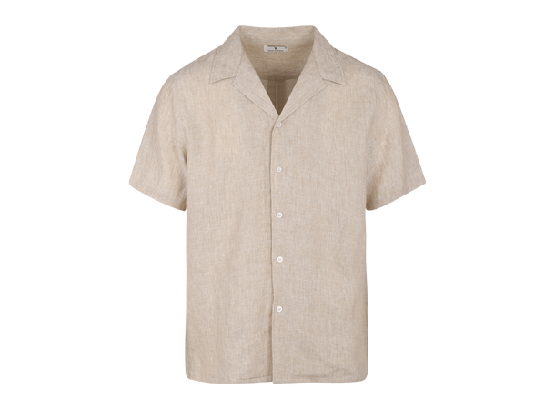 Giuseppe SS Shirt Sand L Camp collar SS linen shirt 