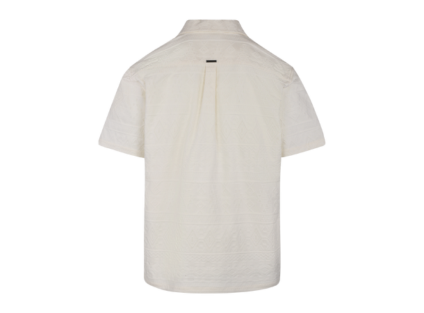 Hubert SS Shirt Cream L Cotton structure SS shirt 
