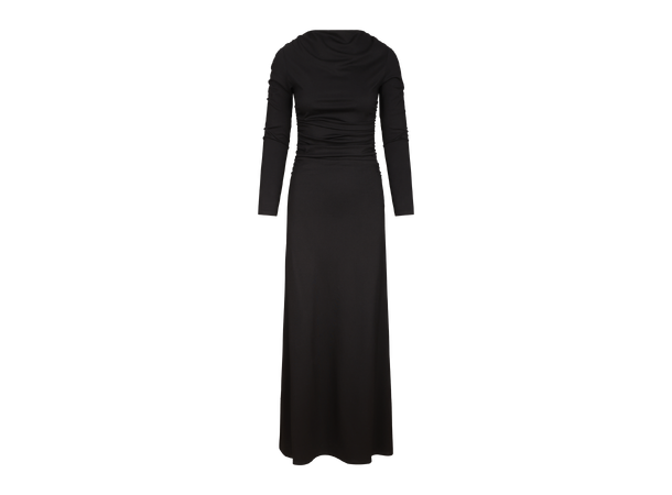 Jakeline Dress Black M Gathered maxi dress 
