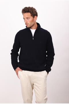Jorge Half-zip Cotton knit half-zip