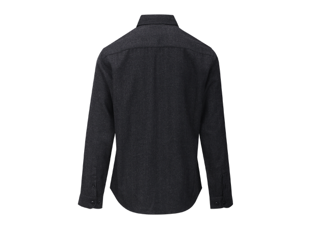 Odion Shirt Charcoal L Herringbone wool shirt 