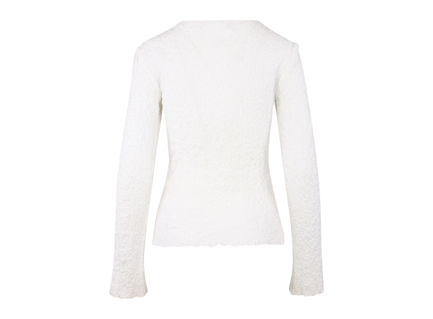 Ona LS Blouse White M Crinkle cotton blouse 