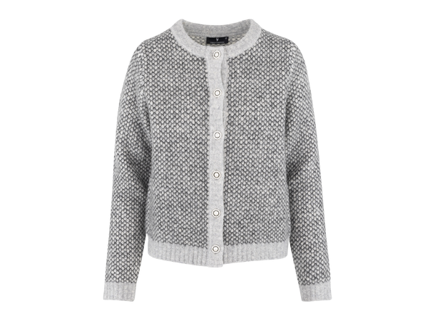 Passa Cardigan Ice grey M Structured knit cardigan 