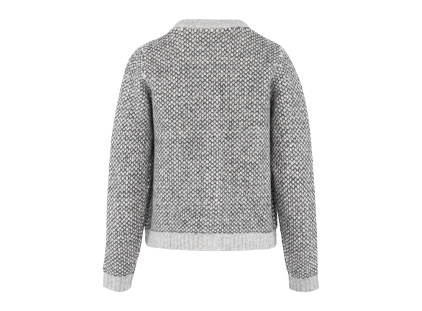 Passa Cardigan Ice grey M Structured knit cardigan 