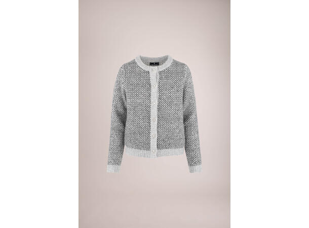 Passa Cardigan Ice grey M Structured knit cardigan 