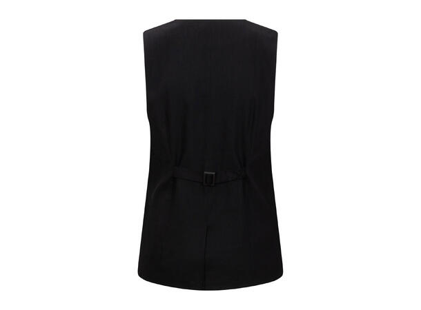 Simmy Waistcoat Black M Long linen waistcoat 