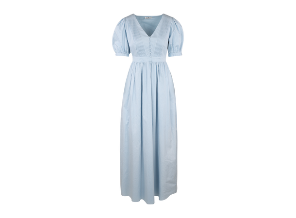 Sunnie Dress Light Blue M Maxi pintuck cotton satin dress 