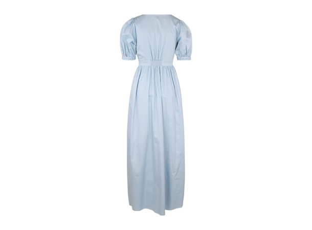 Sunnie Dress Light Blue M Maxi pintuck cotton satin dress 