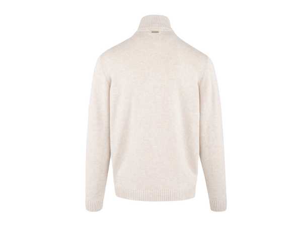 Tommi Half-zip Oatmeal L Lambswool half-zip sweater 